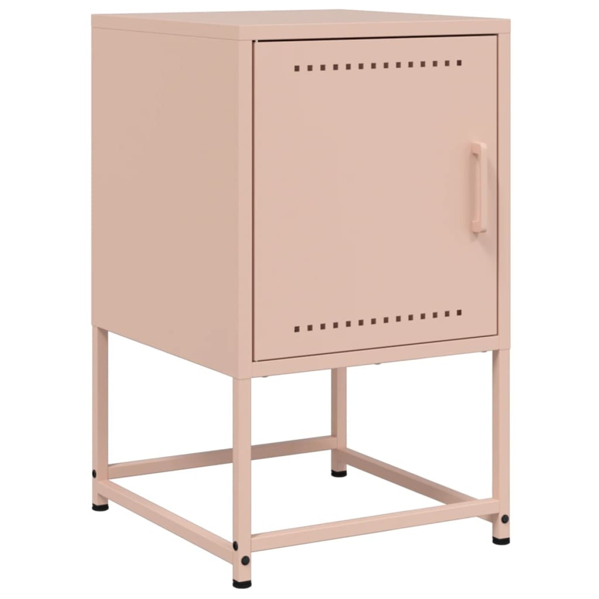 vidaXL Κομοδίνο Ροζ 36x39x60,5 εκ. από Χάλυβα