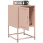 vidaXL Κομοδίνο Ροζ 36x39x60,5 εκ. από Χάλυβα