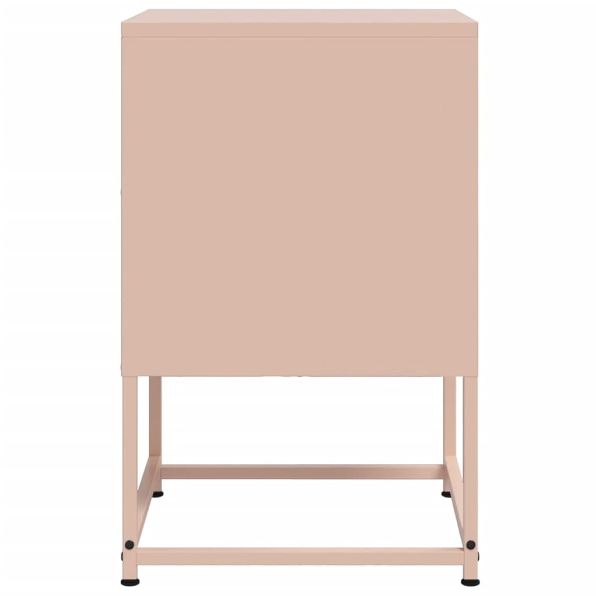 vidaXL Κομοδίνο Ροζ 36x39x60,5 εκ. από Χάλυβα