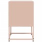 vidaXL Κομοδίνο Ροζ 36x39x60,5 εκ. από Χάλυβα