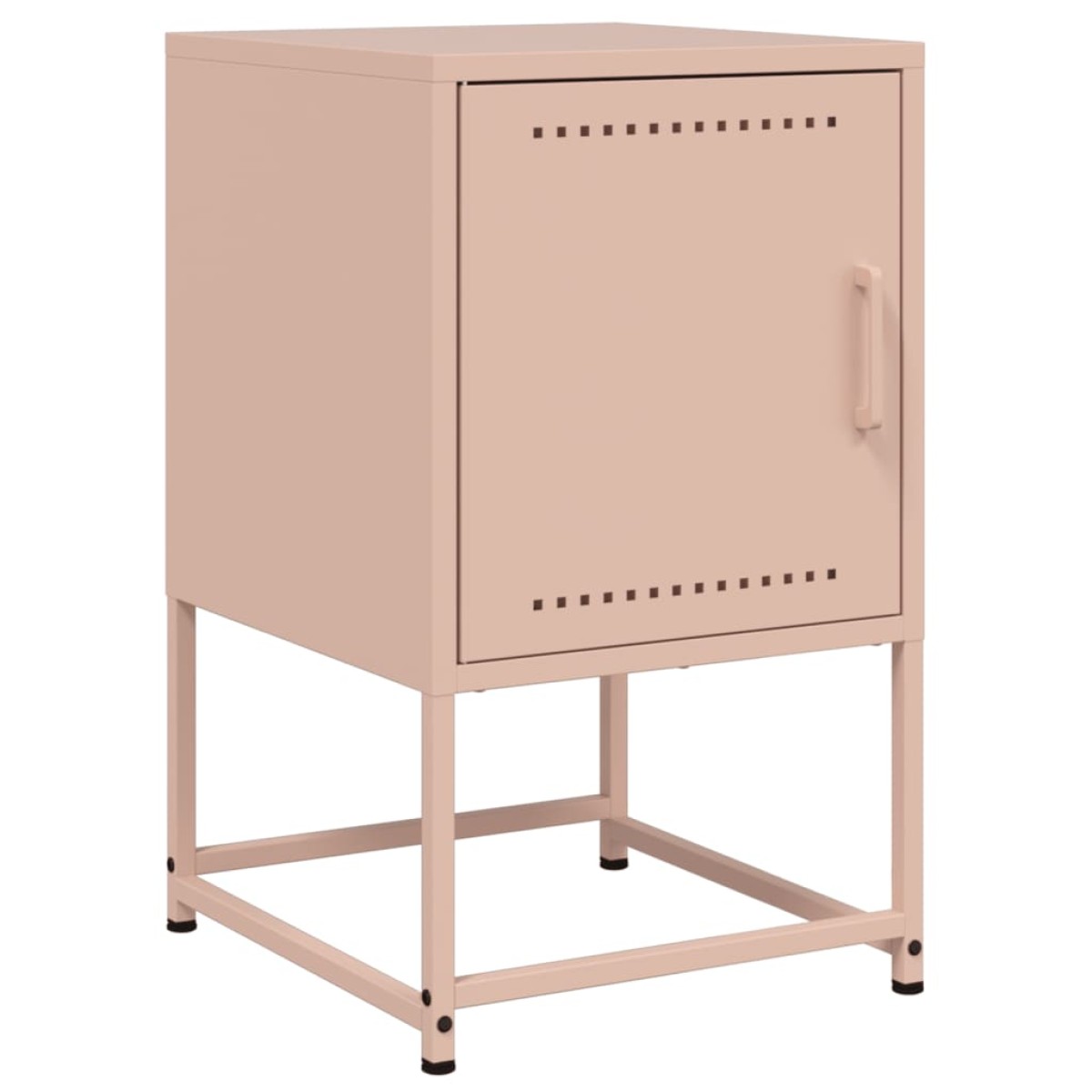 vidaXL Κομοδίνα 2 τεμ. Ροζ 36x39x60,5 εκ. από Χάλυβα