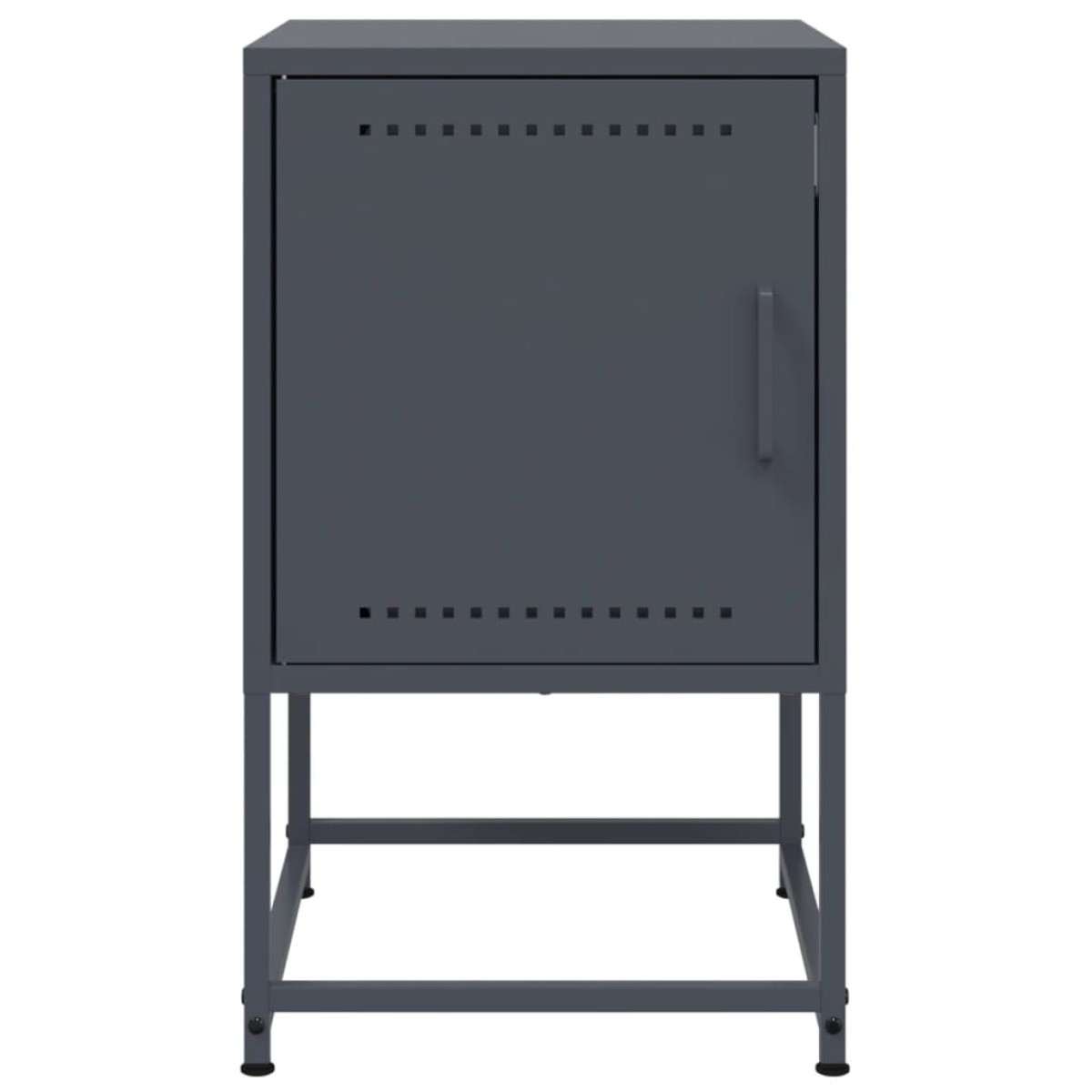 vidaXL Κομοδίνα 2 τεμ. Ανθρακί 36 x 39 x 60,5 εκ. Ατσάλινο