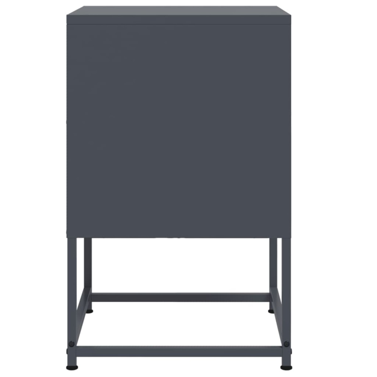vidaXL Κομοδίνα 2 τεμ. Ανθρακί 36 x 39 x 60,5 εκ. Ατσάλινο
