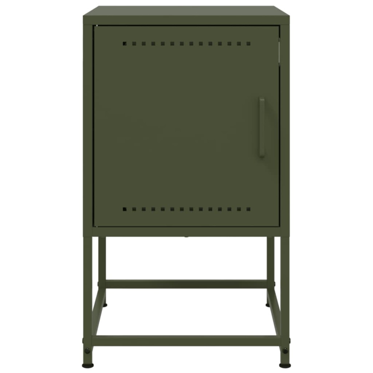 vidaXL Κομοδίνα 2 τεμ. Πράσινο Λαδί 36x39x60,5 εκ. από Χάλυβα