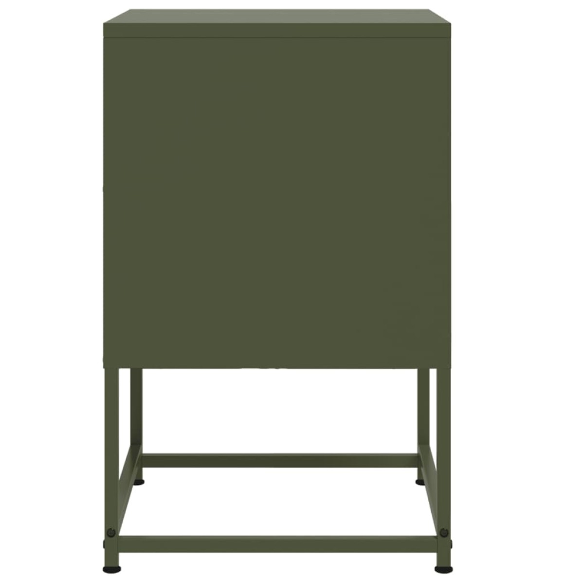 vidaXL Κομοδίνα 2 τεμ. Πράσινο Λαδί 36x39x60,5 εκ. από Χάλυβα