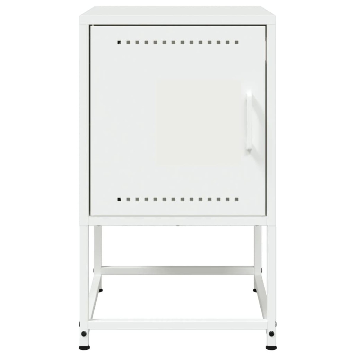 vidaXL Κομοδίνα 2 τεμ. Λευκό 36x39x60,5 εκ. από Χάλυβα