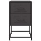 vidaXL Κομοδίνο Μαύρο 36 x 39 x 60,5 εκ. Ατσάλινο