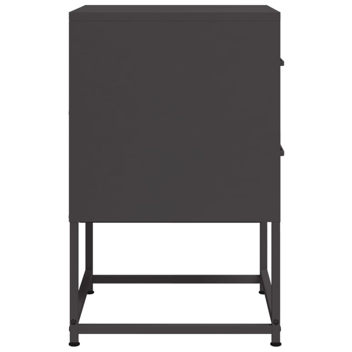 vidaXL Κομοδίνο Μαύρο 36 x 39 x 60,5 εκ. Ατσάλινο