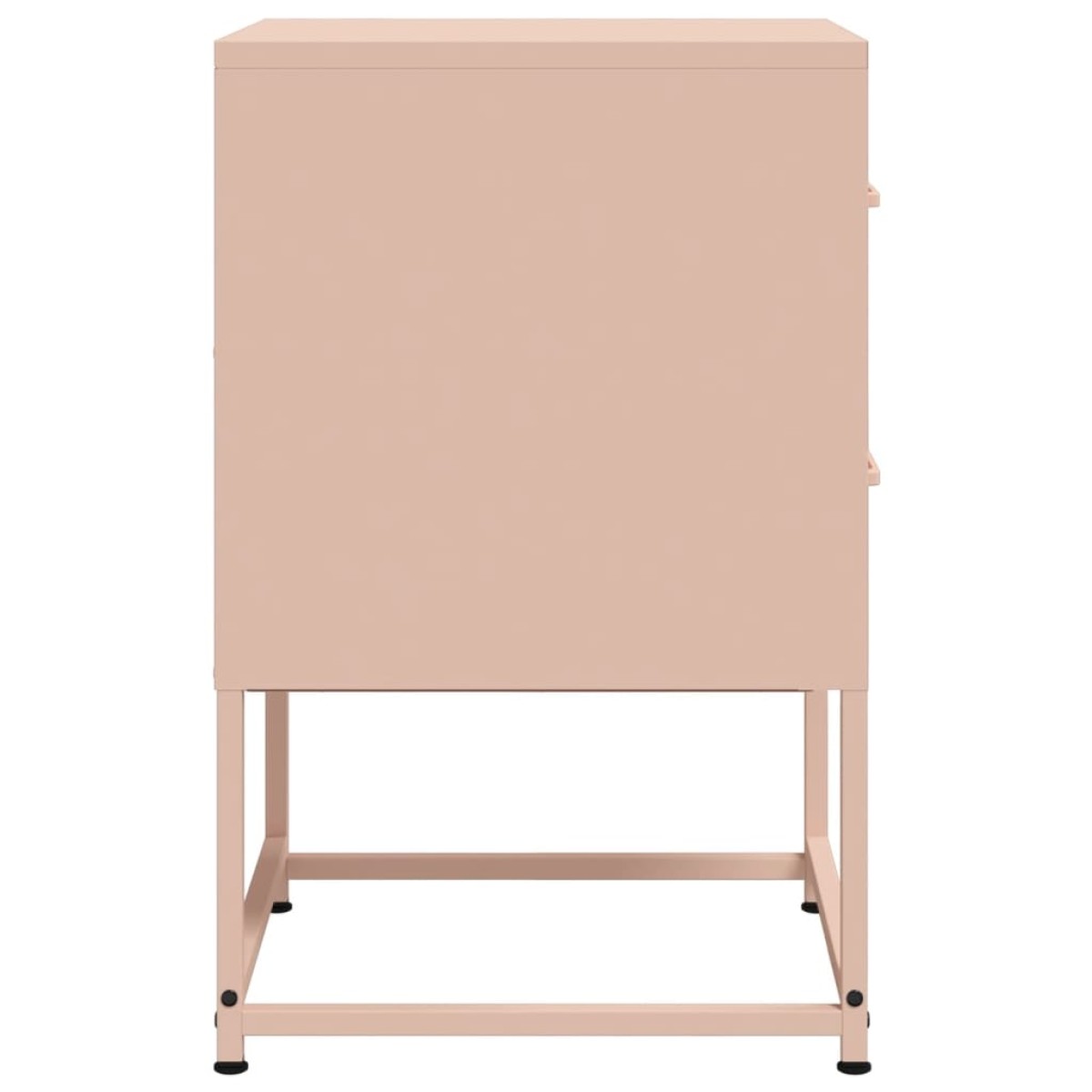 vidaXL Κομοδίνα 2 τεμ. Ροζ 36x39x60,5 εκ. από Χάλυβα