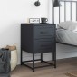 vidaXL Κομοδίνο Ανθρακί 36 x 39 x 60,5 εκ. Ατσάλινο