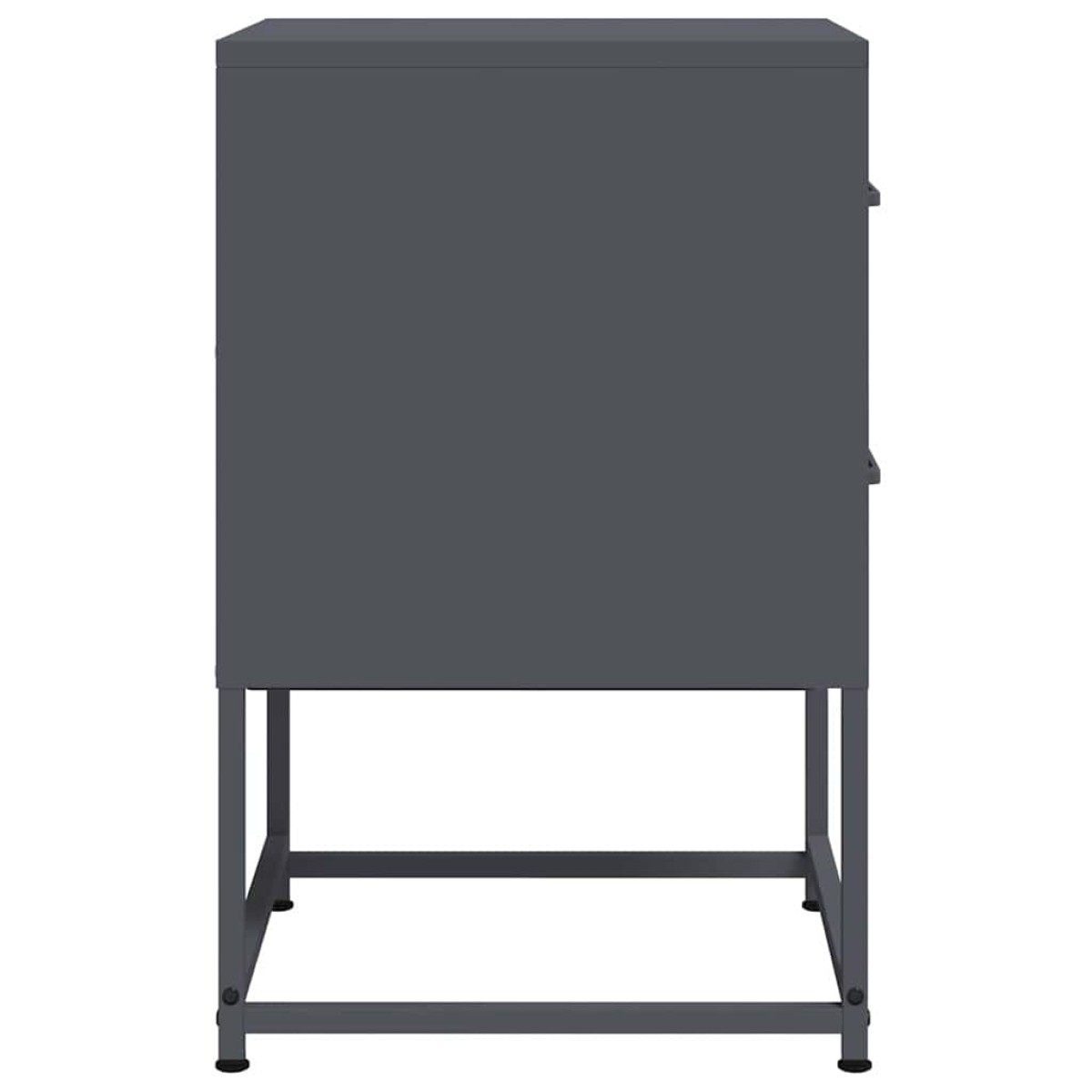 vidaXL Κομοδίνο Ανθρακί 36 x 39 x 60,5 εκ. Ατσάλινο