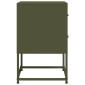 vidaXL Κομοδίνα 2 τεμ. Πράσινο Λαδί 36x39x60,5 εκ. από Χάλυβα