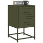 vidaXL Κομοδίνα 2 τεμ. Πράσινο Λαδί 36x39x60,5 εκ. από Χάλυβα