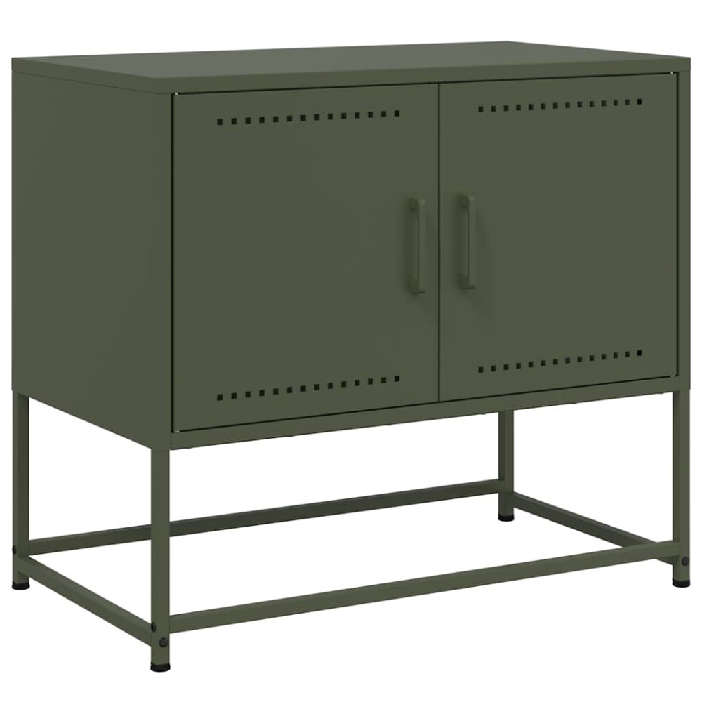 vidaXL Έπιπλο Τηλεόρασης Πράσινο Λαδί 68,5x39x60,5 εκ. από Ατσάλι