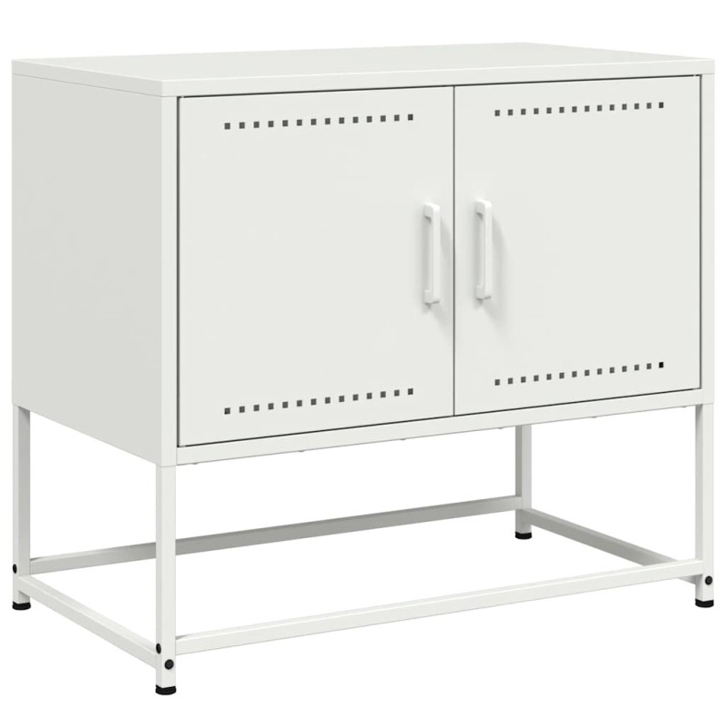 vidaXL Έπιπλο Τηλεόρασης Λευκό 68,5x39x60,5 εκ. από Ατσάλι