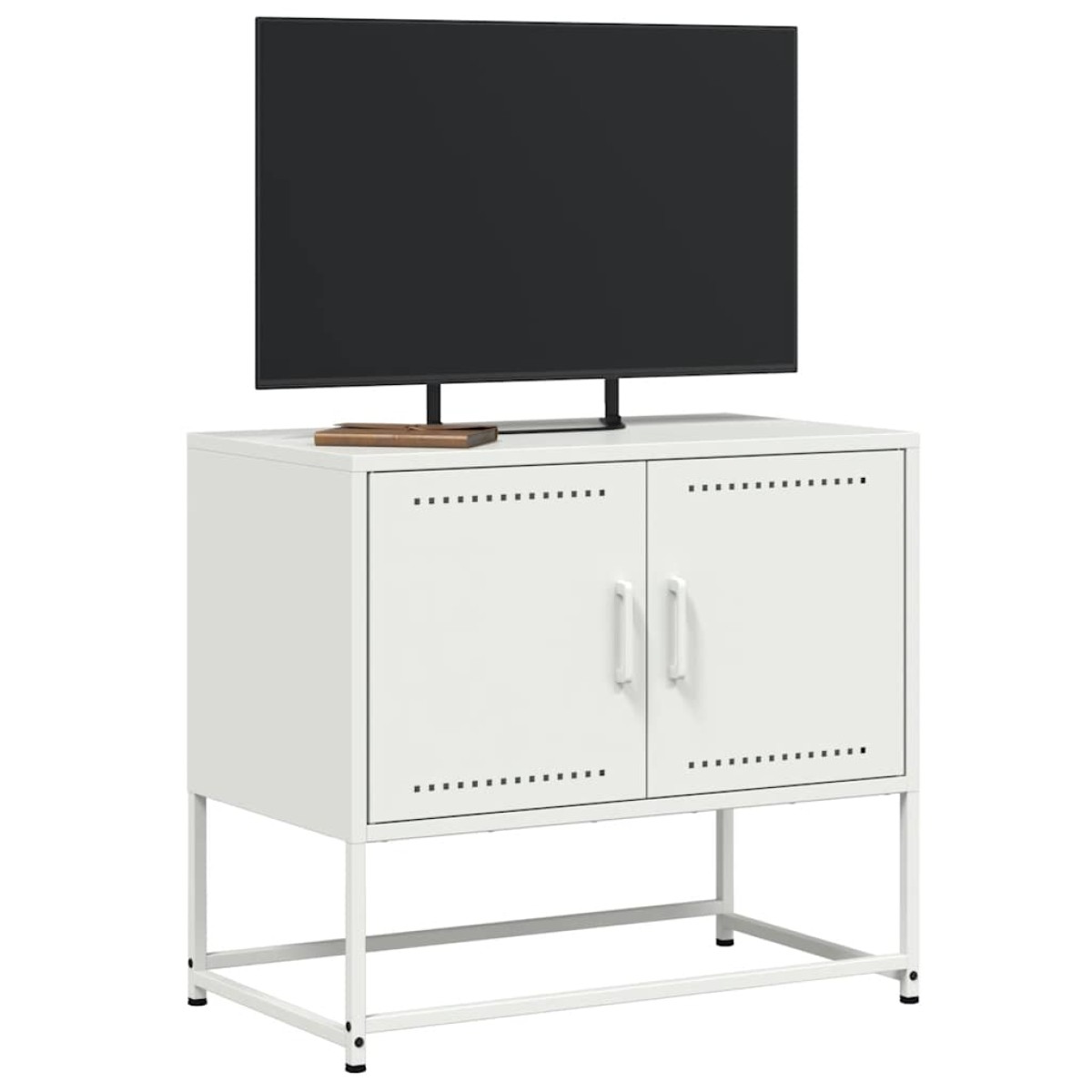 vidaXL Έπιπλο Τηλεόρασης Λευκό 68,5x39x60,5 εκ. από Ατσάλι