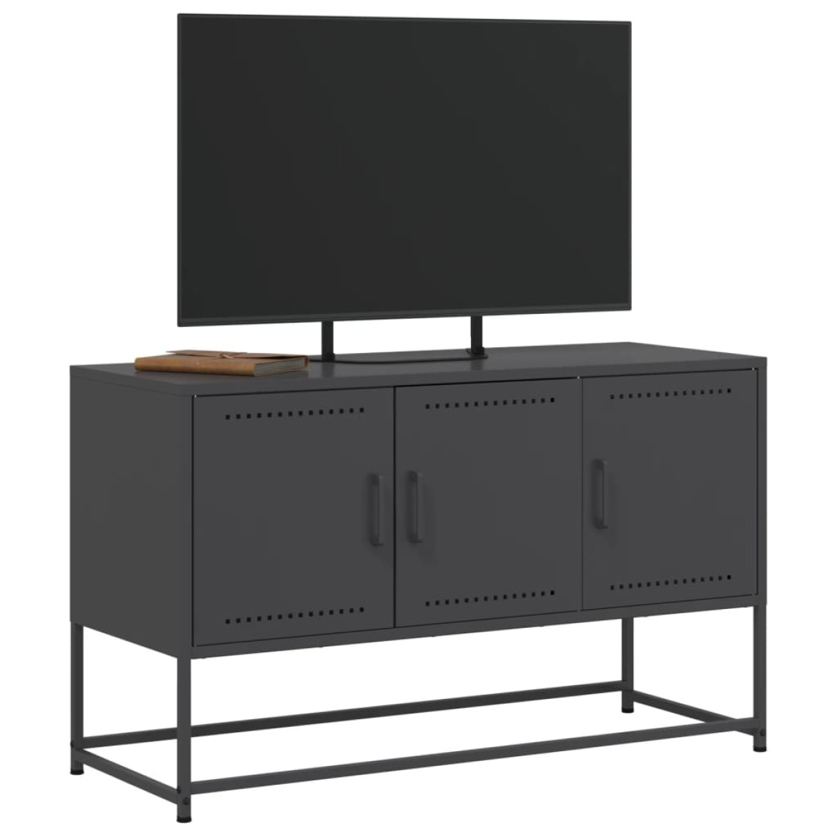 vidaXL Έπιπλο Τηλεόρασης Μαύρο 100,5x39x60,5 εκ. Ατσάλινο
