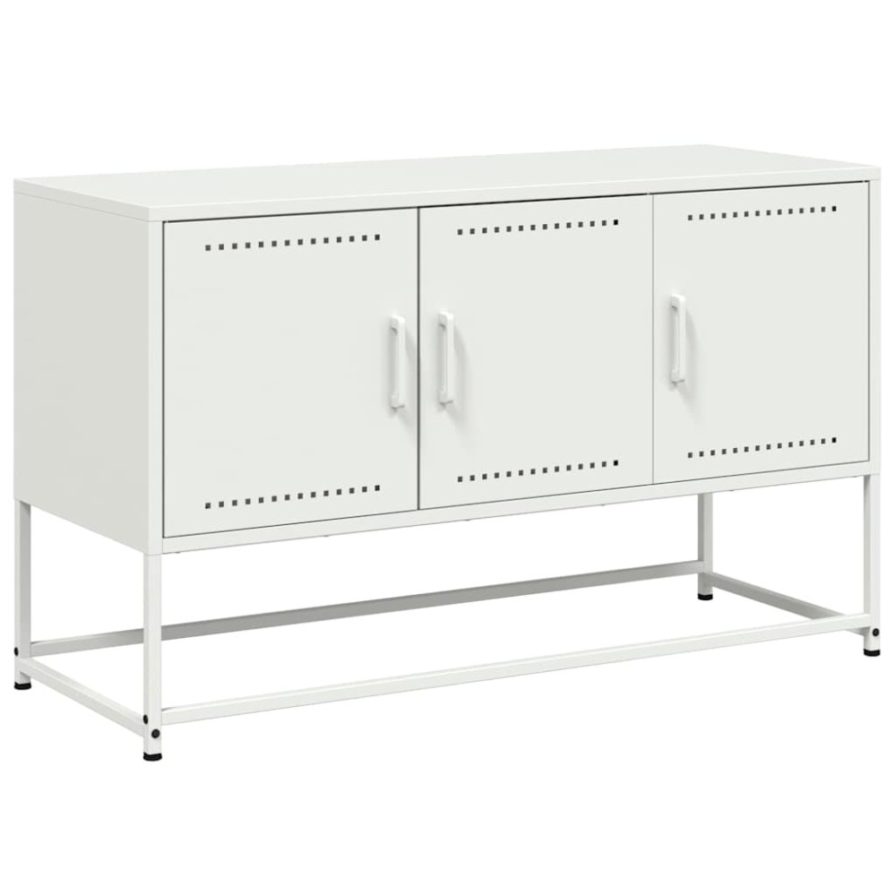 vidaXL Έπιπλο Τηλεόρασης Λευκό 100,5x39x60,5 εκ. από Ατσάλι