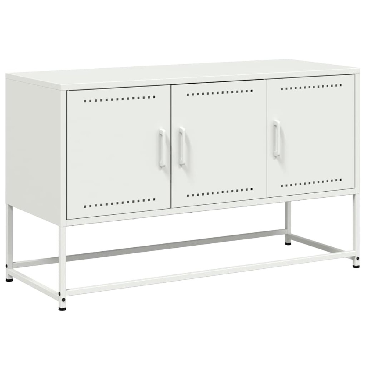 vidaXL Έπιπλο Τηλεόρασης Λευκό 100,5x39x60,5 εκ. από Ατσάλι