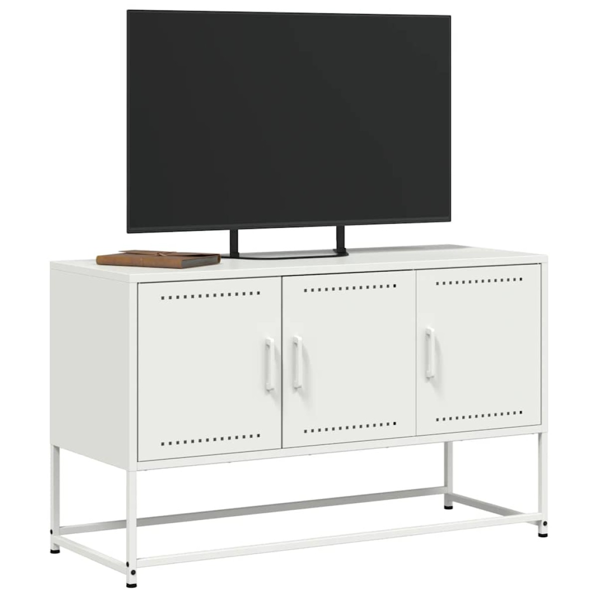 vidaXL Έπιπλο Τηλεόρασης Λευκό 100,5x39x60,5 εκ. από Ατσάλι