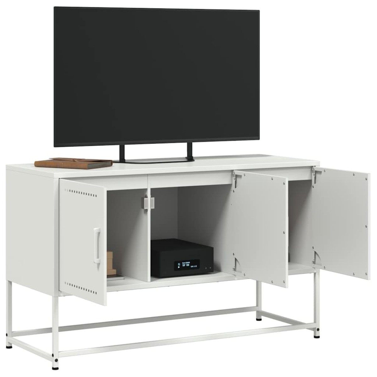 vidaXL Έπιπλο Τηλεόρασης Λευκό 100,5x39x60,5 εκ. από Ατσάλι