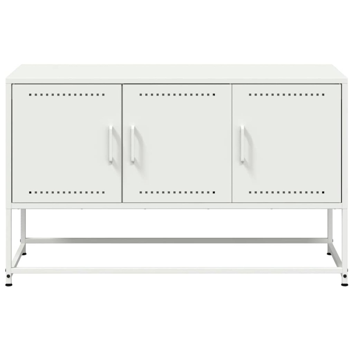 vidaXL Έπιπλο Τηλεόρασης Λευκό 100,5x39x60,5 εκ. από Ατσάλι