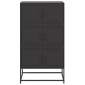 vidaXL Ντουλάπι Μαύρη 68,5x38,5x123,5 εκ. από Ατσάλι