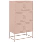 vidaXL Ντουλάπι Ροζ 68,5x38,5x123,5 εκ. από Ατσάλι