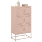 vidaXL Ντουλάπι Ροζ 68,5x38,5x123,5 εκ. από Ατσάλι