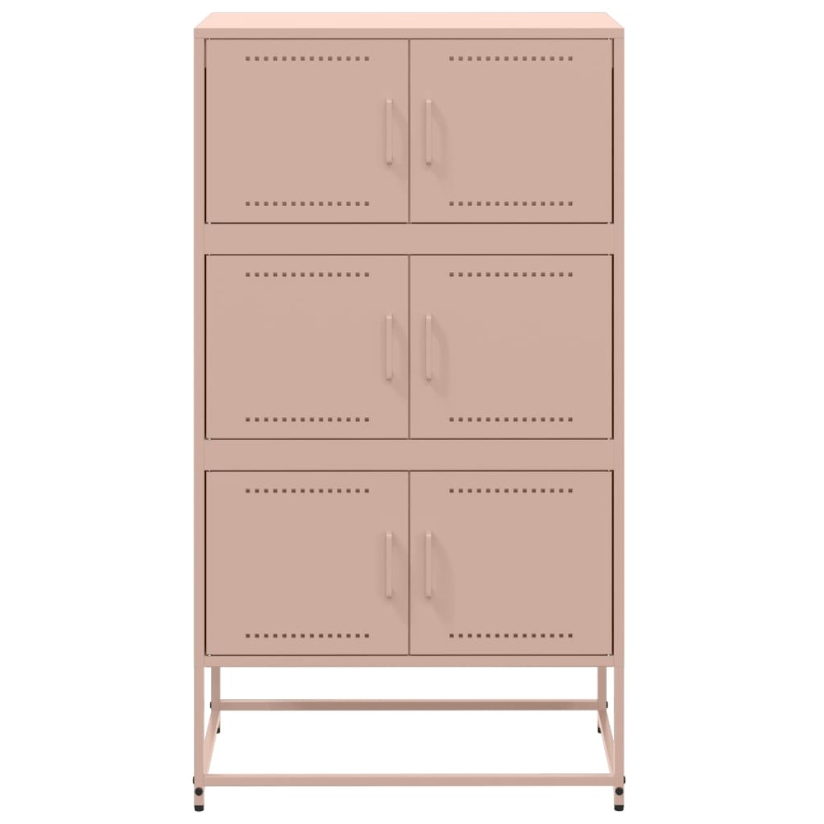 vidaXL Ντουλάπι Ροζ 68,5x38,5x123,5 εκ. από Ατσάλι