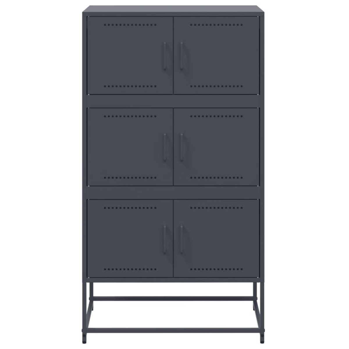 vidaXL Ντουλάπι Ανθρακί 68,5x38,5x123,5 εκ. από Ατσάλι