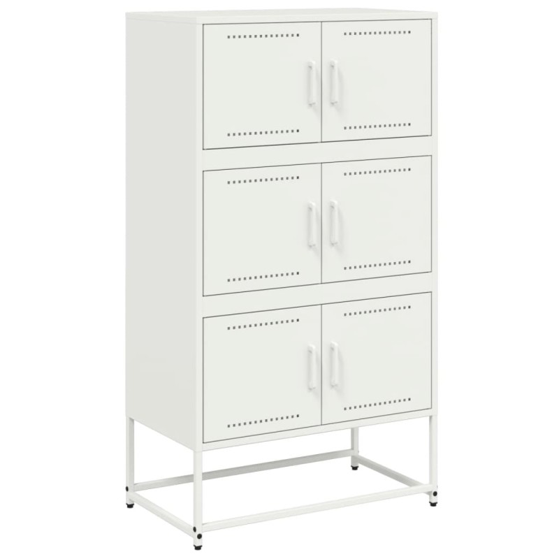 vidaXL Ντουλάπι Λευκό 68,5x38,5x123,5 εκ. από Ατσάλι