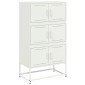 vidaXL Ντουλάπι Λευκό 68,5x38,5x123,5 εκ. από Ατσάλι
