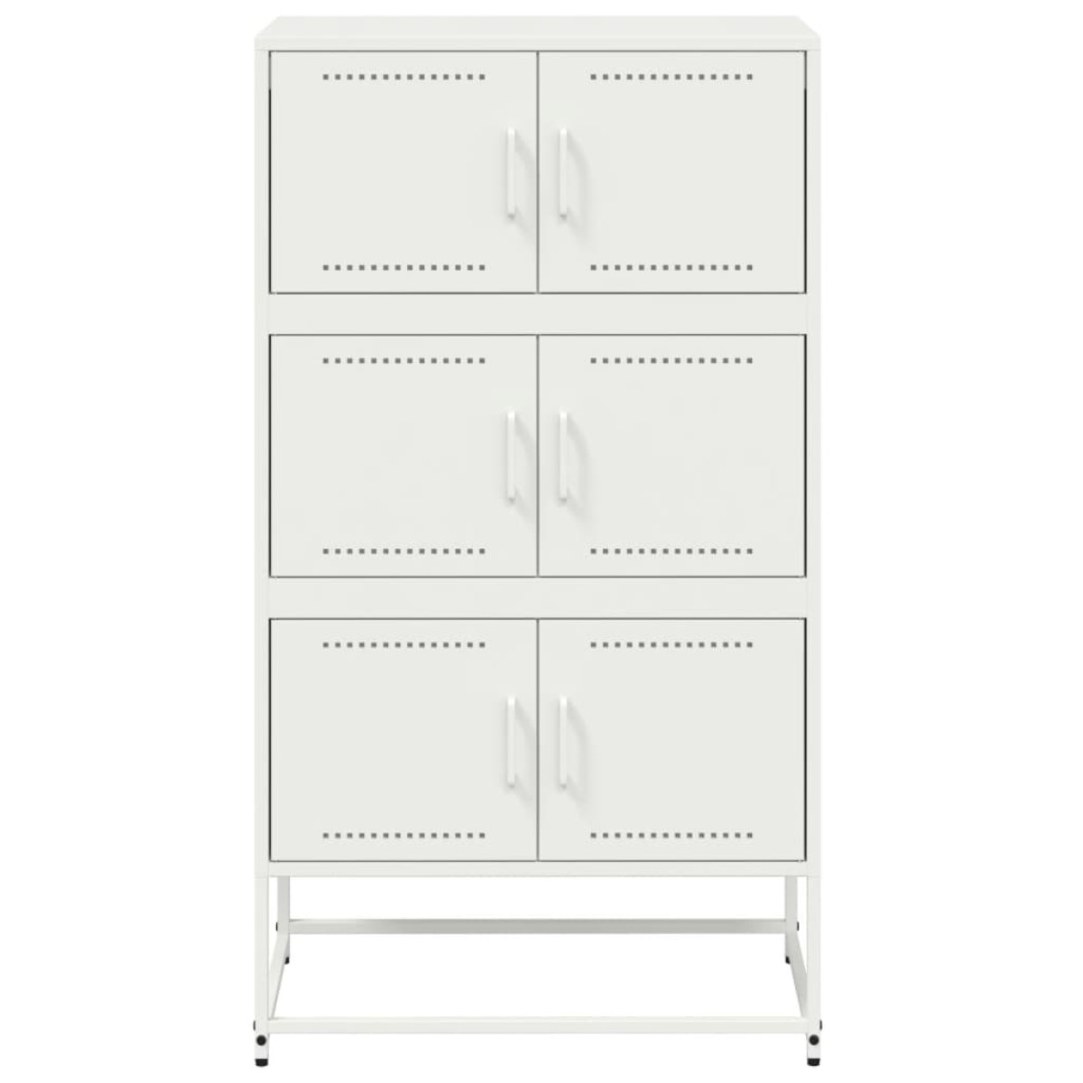 vidaXL Ντουλάπι Λευκό 68,5x38,5x123,5 εκ. από Ατσάλι