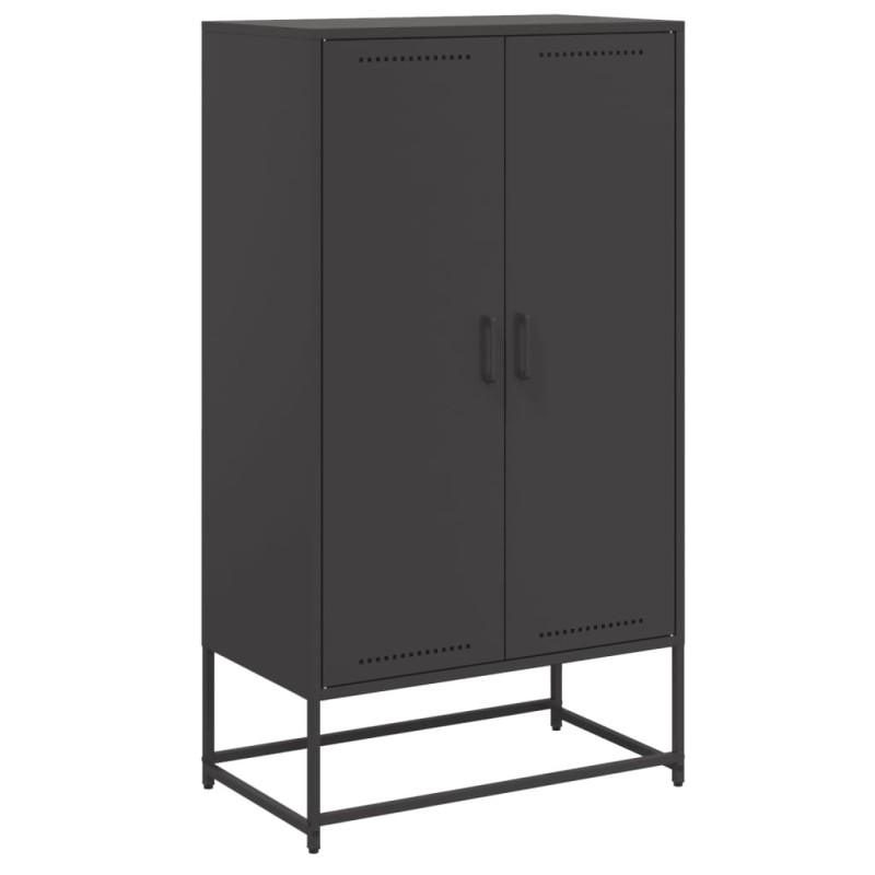 vidaXL Ντουλάπι Μαύρο 68,5x38,5x123,5 εκ. από Ατσάλι