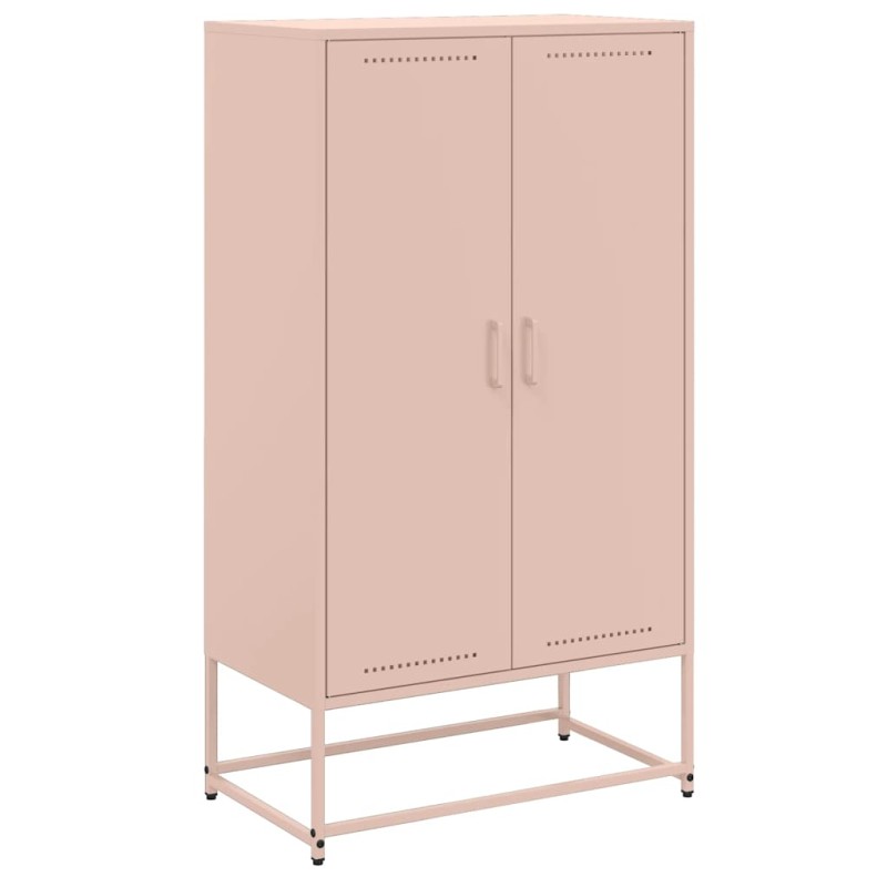 vidaXL Ντουλάπι Ροζ 68,5x38,5x123,5 εκ. από Ατσάλι