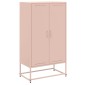 vidaXL Ντουλάπι Ροζ 68,5x38,5x123,5 εκ. από Ατσάλι