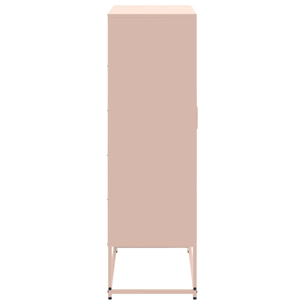 vidaXL Ντουλάπι Ροζ 68,5x38,5x123,5 εκ. από Ατσάλι