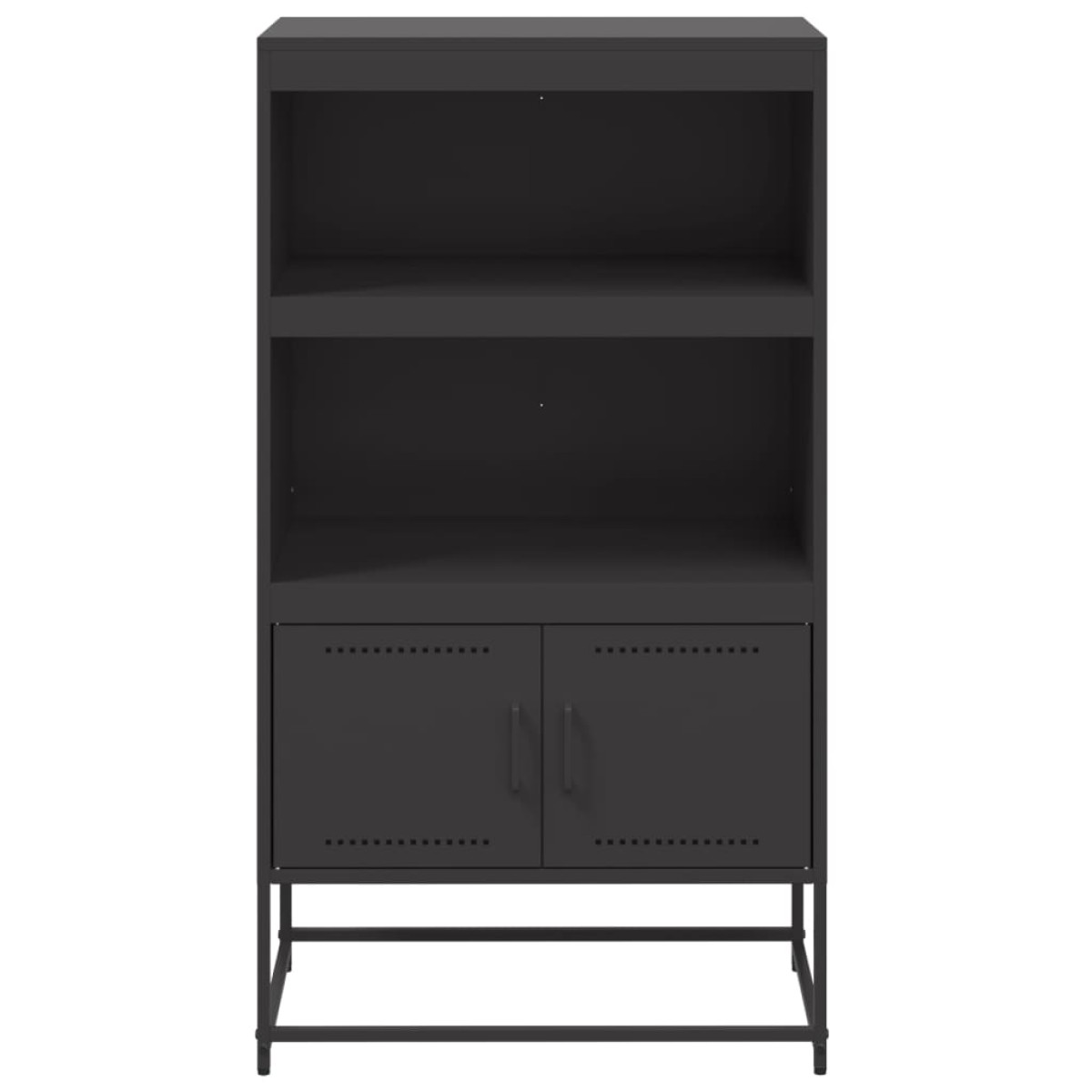 vidaXL Ραφιέρα Μαύρη 68,5x38,5x123,5 εκ. από Ατσάλι