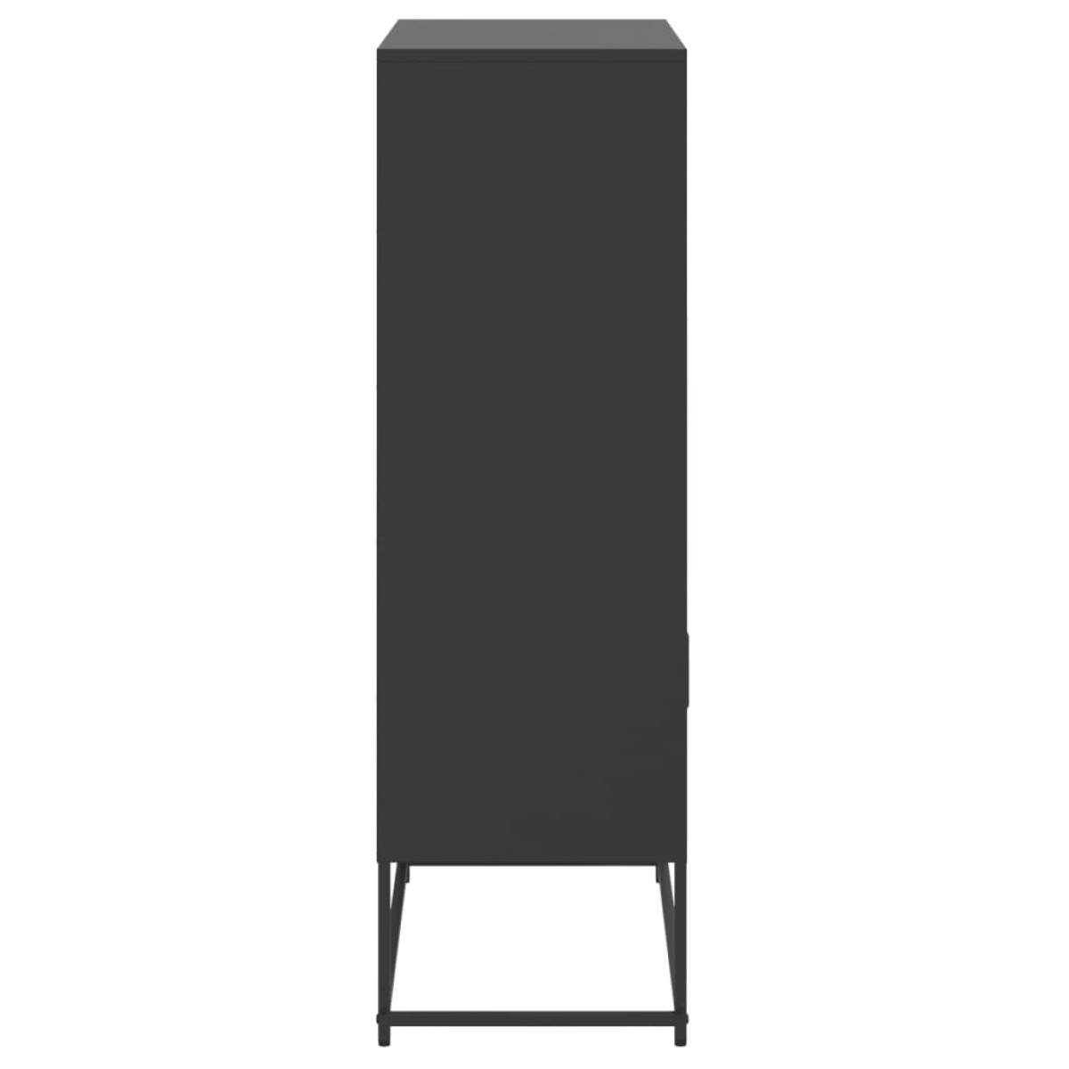 vidaXL Ραφιέρα Μαύρη 68,5x38,5x123,5 εκ. από Ατσάλι