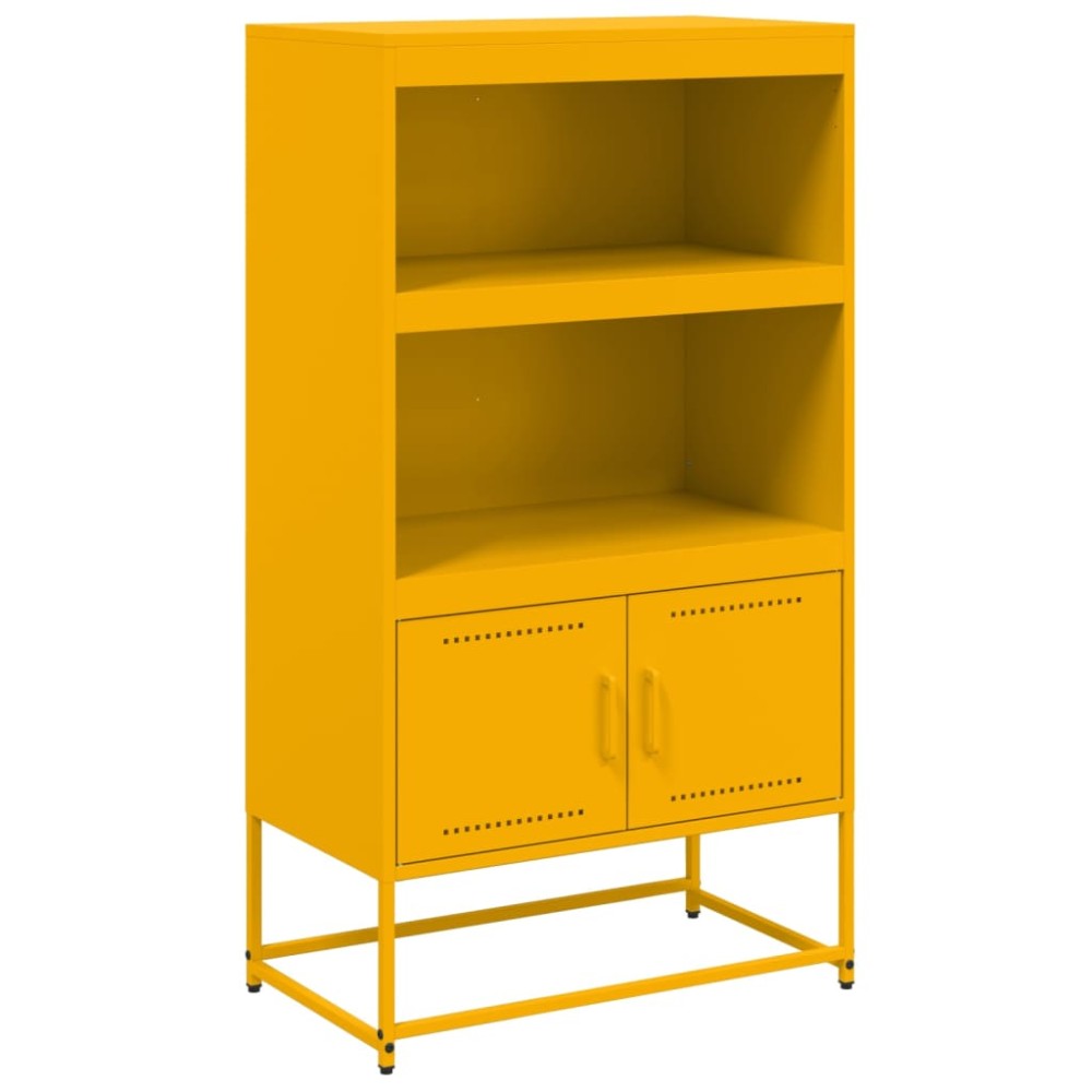 vidaXL Ραφιέρα Μουσταρδί 68,5x38,5x123,5 εκ. από Ατσάλι
