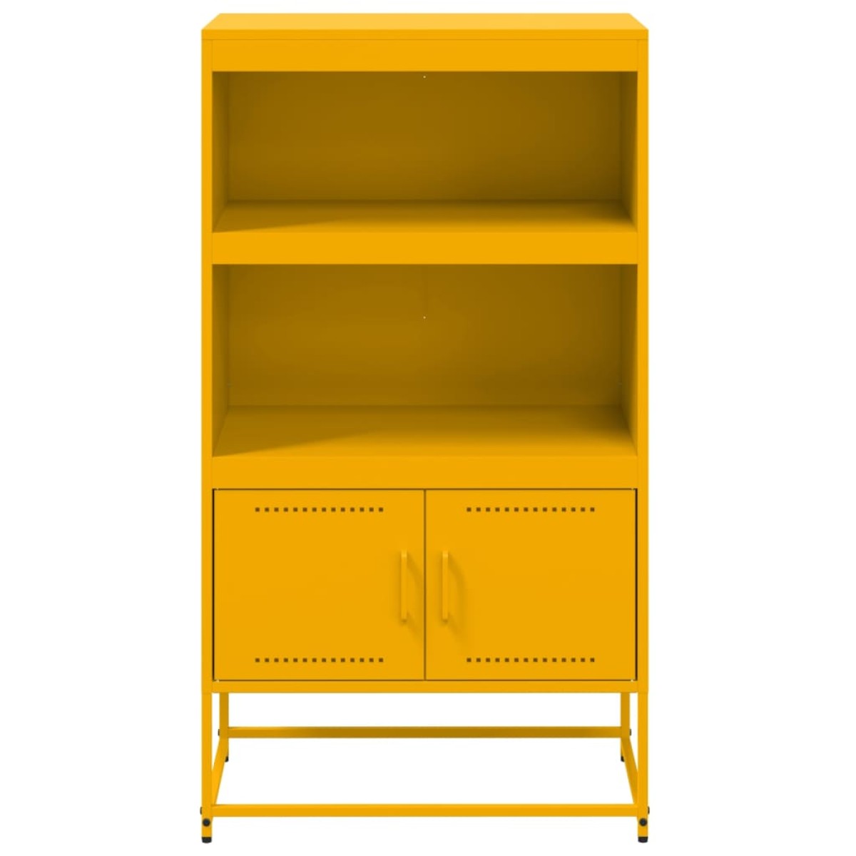 vidaXL Ραφιέρα Μουσταρδί 68,5x38,5x123,5 εκ. από Ατσάλι