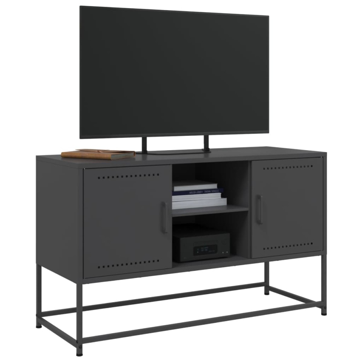 vidaXL Έπιπλο Τηλεόρασης Μαύρο 100,5x39x60,5 εκ. Ατσάλινο