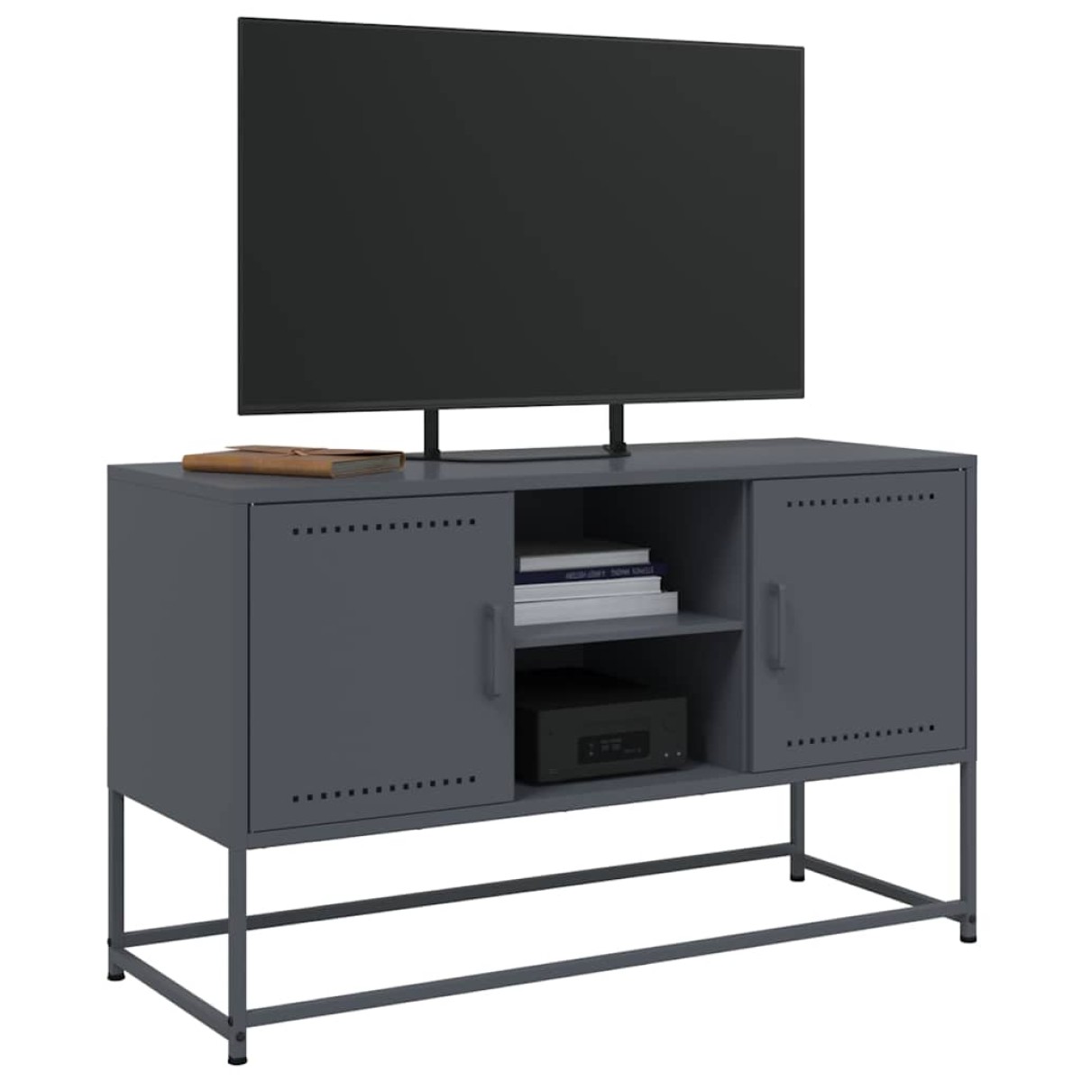 vidaXL Έπιπλο Τηλεόρασης Ανθρακί 100,5x39x60,5 εκ. από Ατσάλι