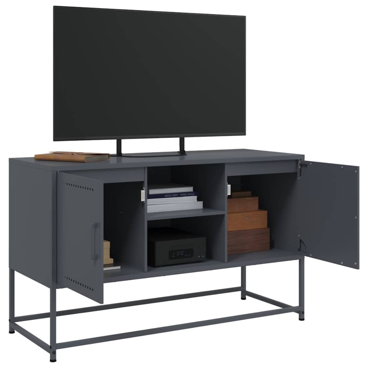 vidaXL Έπιπλο Τηλεόρασης Ανθρακί 100,5x39x60,5 εκ. από Ατσάλι