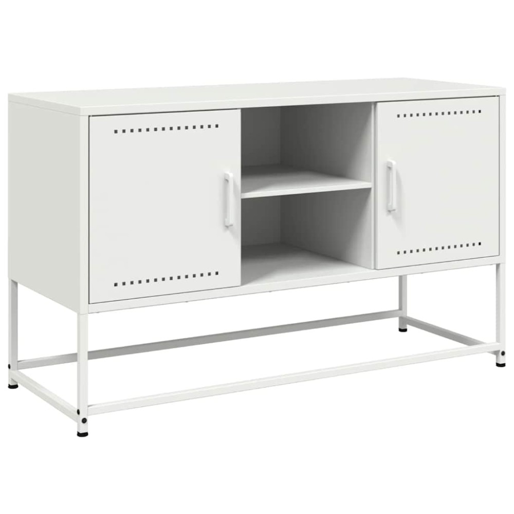 vidaXL Έπιπλο Τηλεόρασης Λευκό 100,5x39x60,5 εκ. από Ατσάλι