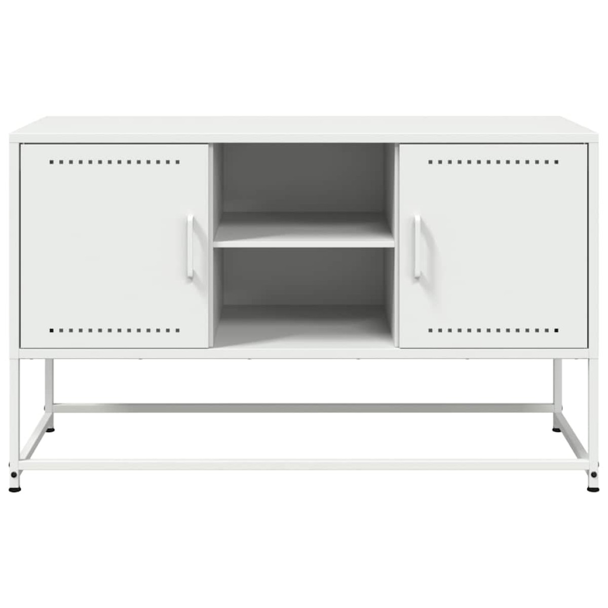 vidaXL Έπιπλο Τηλεόρασης Λευκό 100,5x39x60,5 εκ. από Ατσάλι