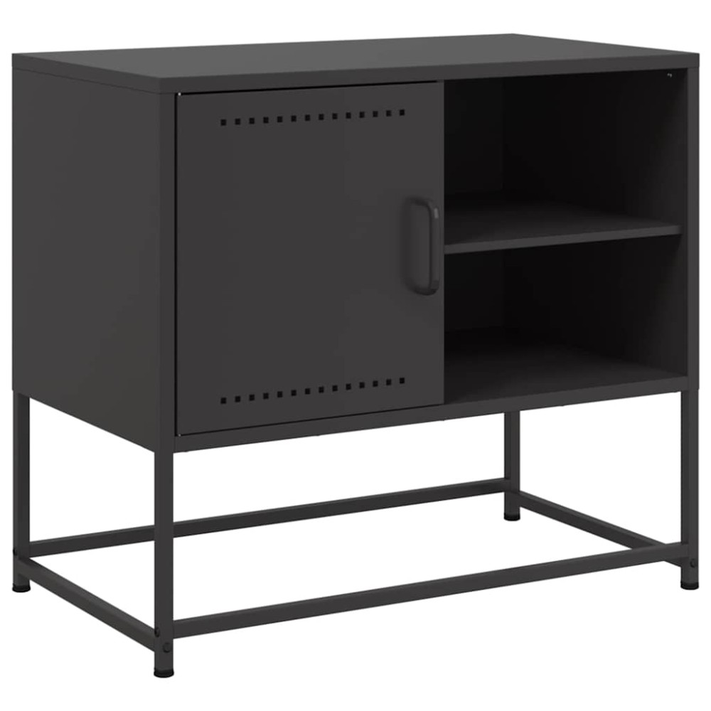 vidaXL Έπιπλο Τηλεόρασης Μαύρο 68,5x39x60,5 εκ. Ατσάλινο