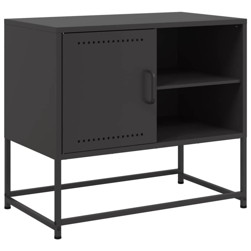 vidaXL Έπιπλο Τηλεόρασης Μαύρο 68,5x39x60,5 εκ. Ατσάλινο
