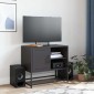 vidaXL Έπιπλο Τηλεόρασης Μαύρο 68,5x39x60,5 εκ. Ατσάλινο